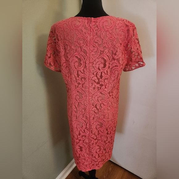 Ann Taylor Pink Laced Dress 10 - Picture 2 of 6